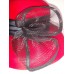 LAMPSHADE CHURCH HAT Derby Hat Red With Black Band And Bow 100% Wool  eb-00165185